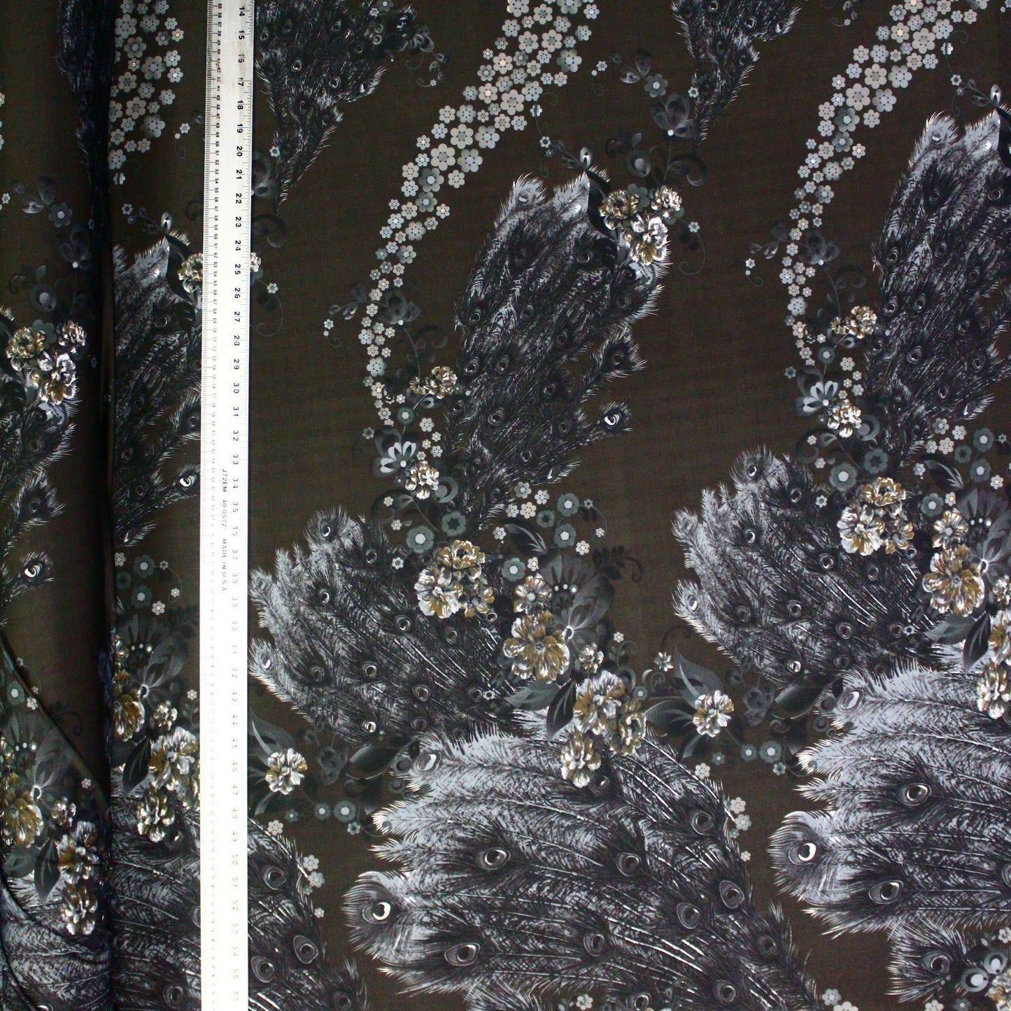 Flowers with Peacock Feathers