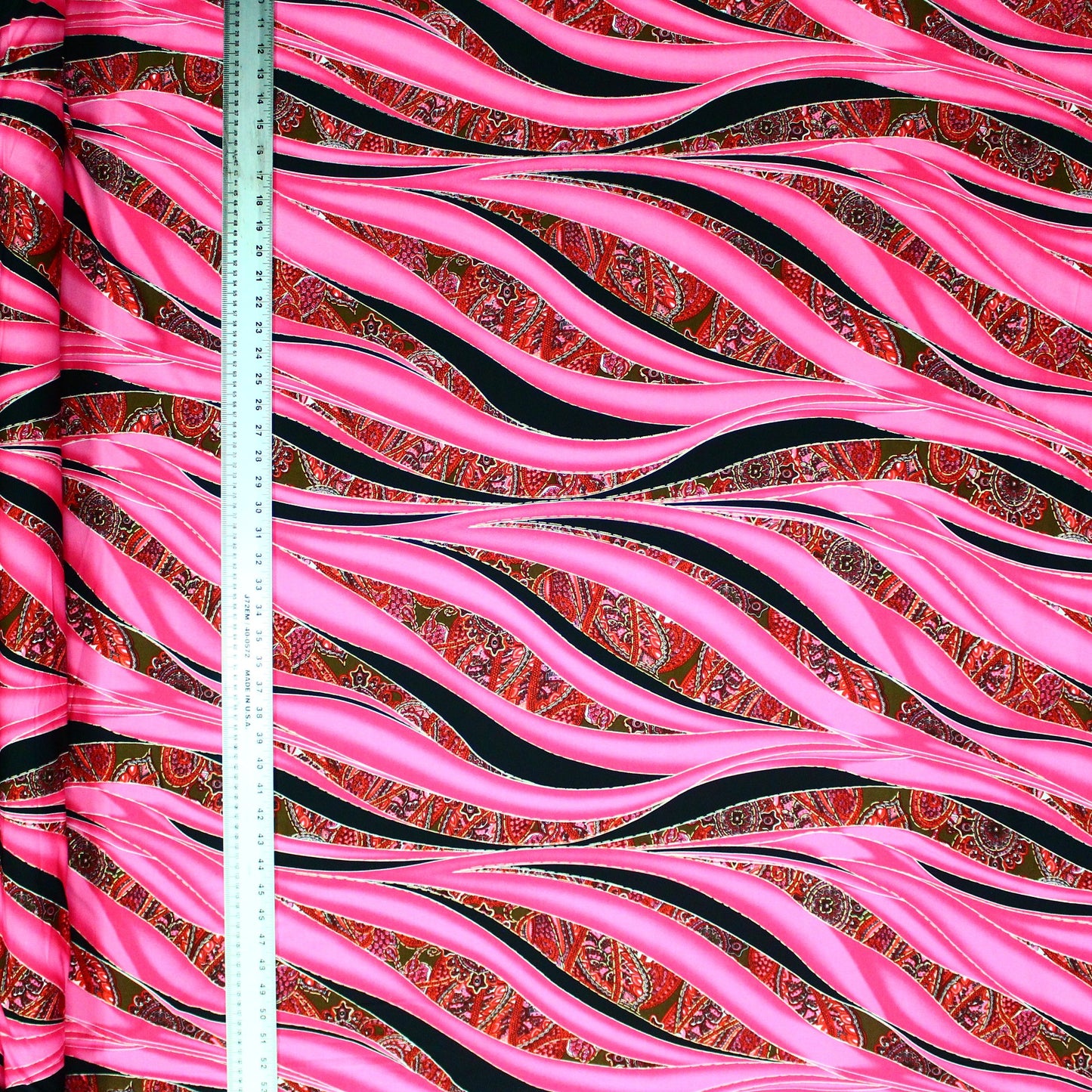 Pink Waves with Paisley