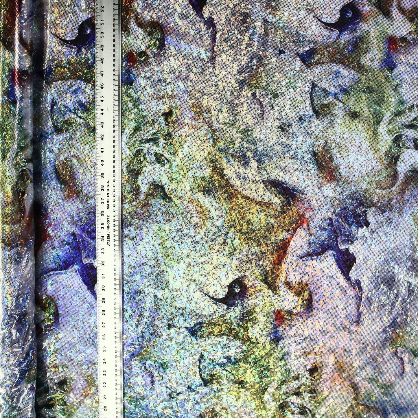 Holographic Shattered Glass Smoke Print