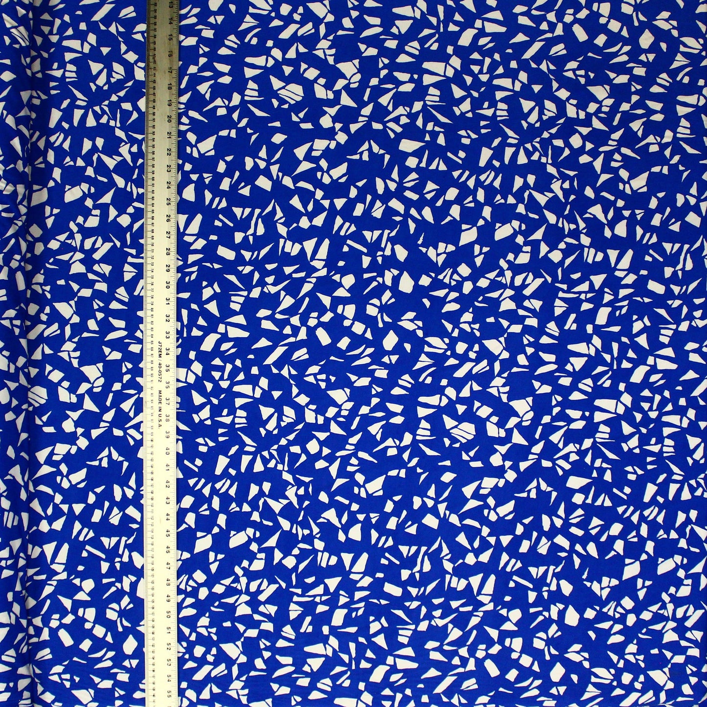 White Shapes on Blue