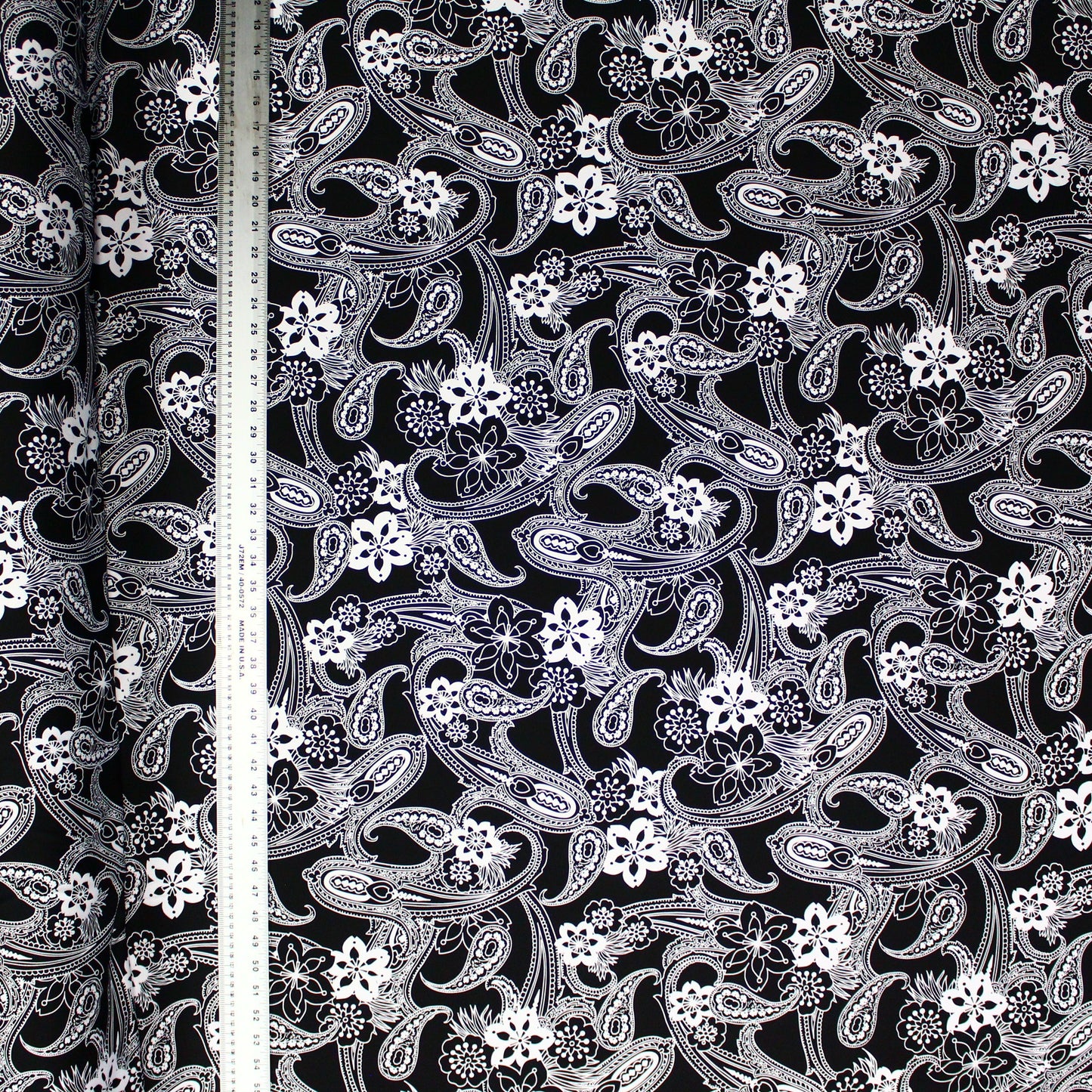 Black and White Paisley