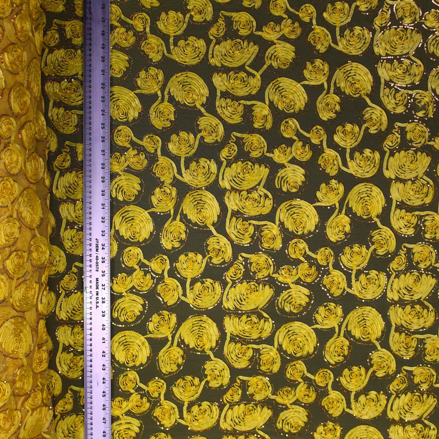 Sunscroll Rosette with Sequins