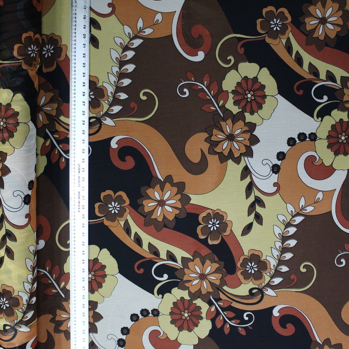 Groovy Floral Print Chiffon