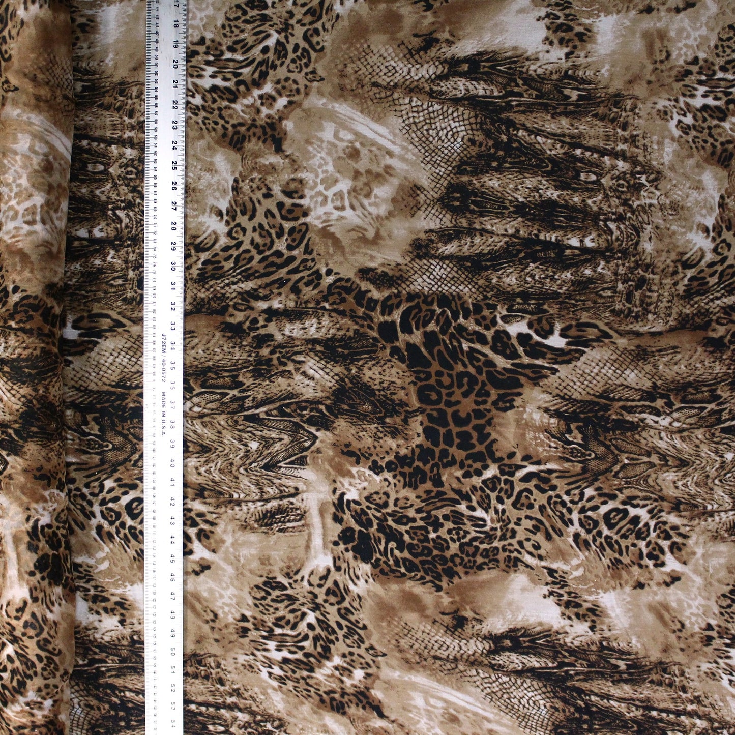 Mixed Cheetah and Snake Print Chiffon