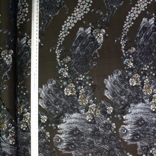 Flowers with Peacock Feathers