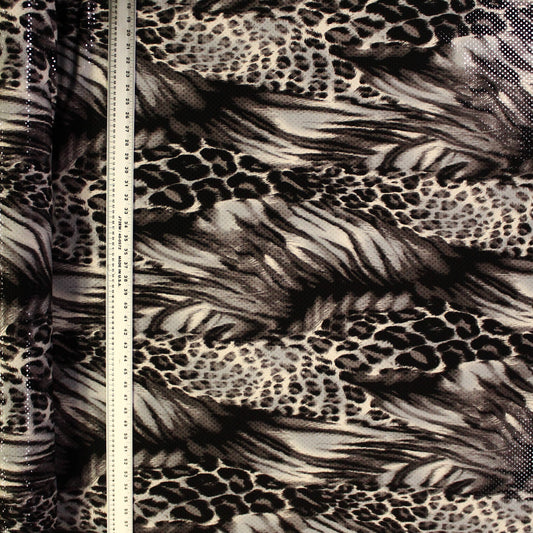Abstract Leopard Print with Clear Sequins