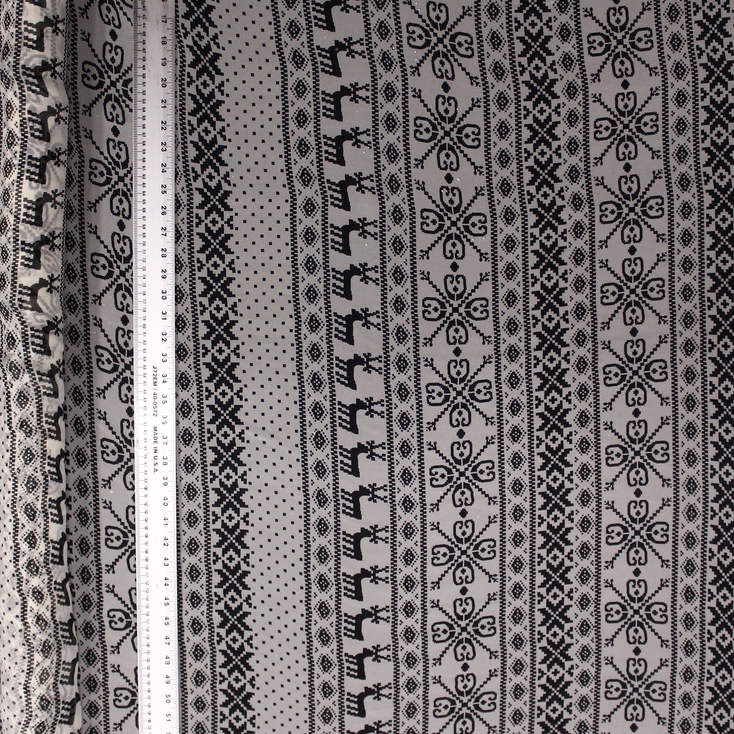 Reindeer Embroidery Chiffon Print