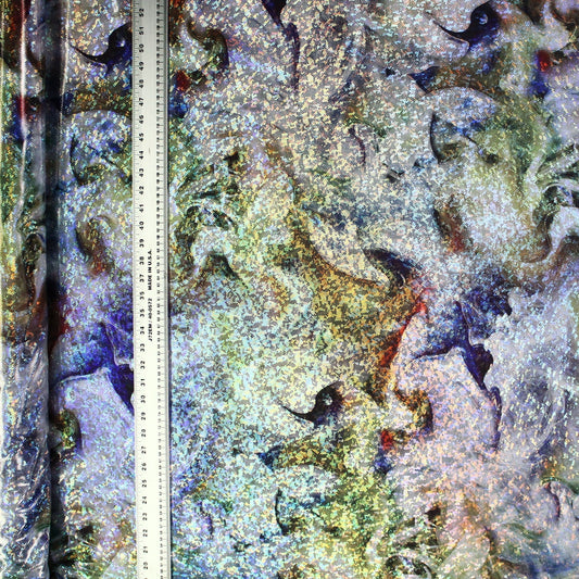 Holographic Shattered Glass Smoke Print