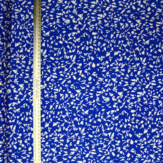 White Shapes on Blue