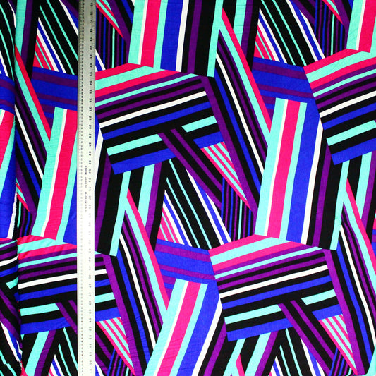 Blue Pink and Purple Striped Flags