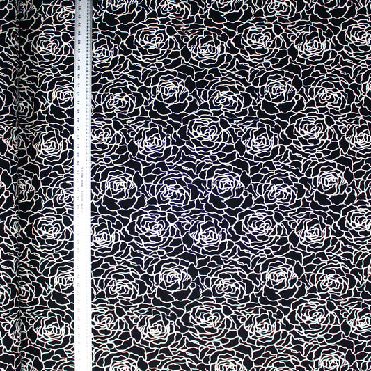 Abstract Roses Black