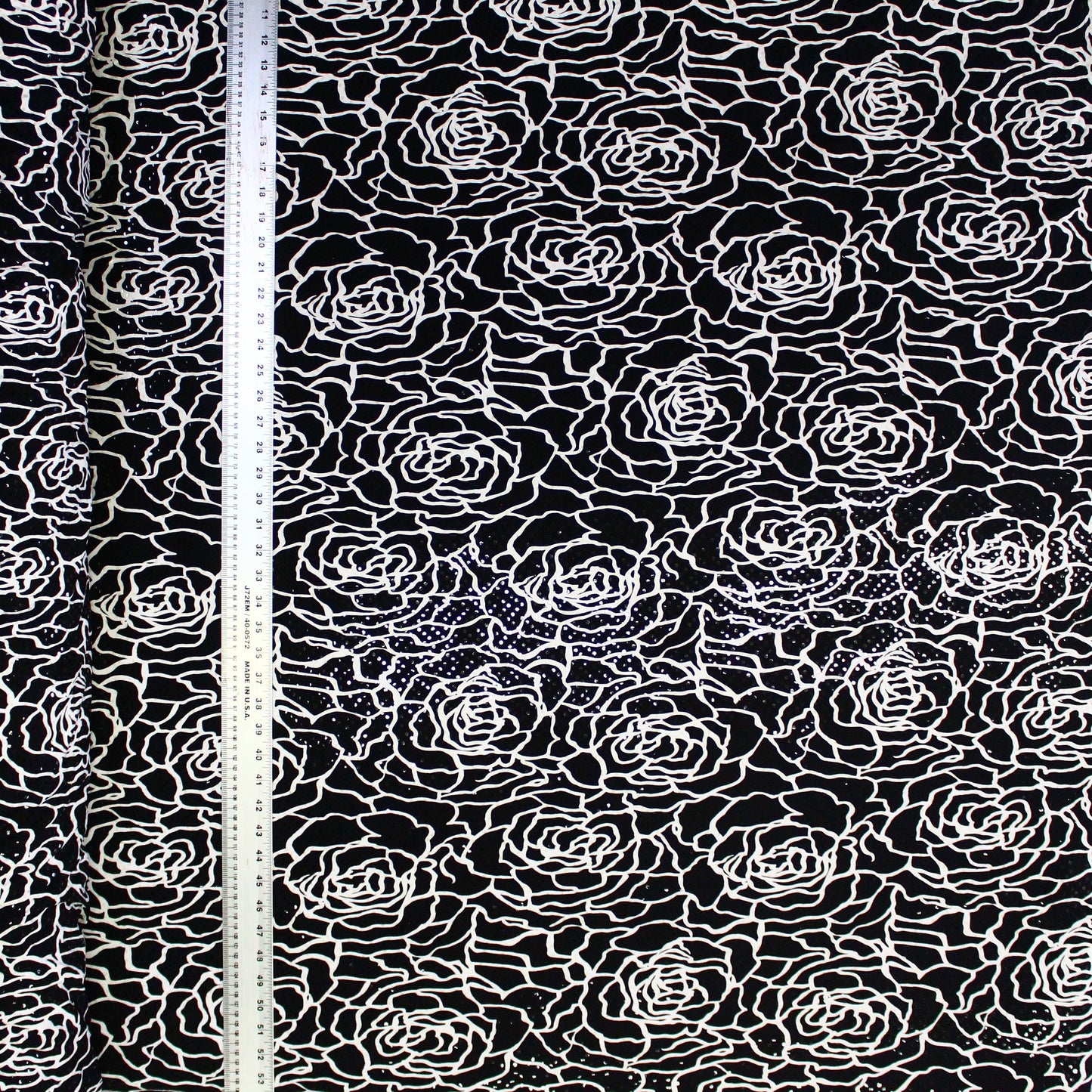 Abstract Black Roses with Clear Dots