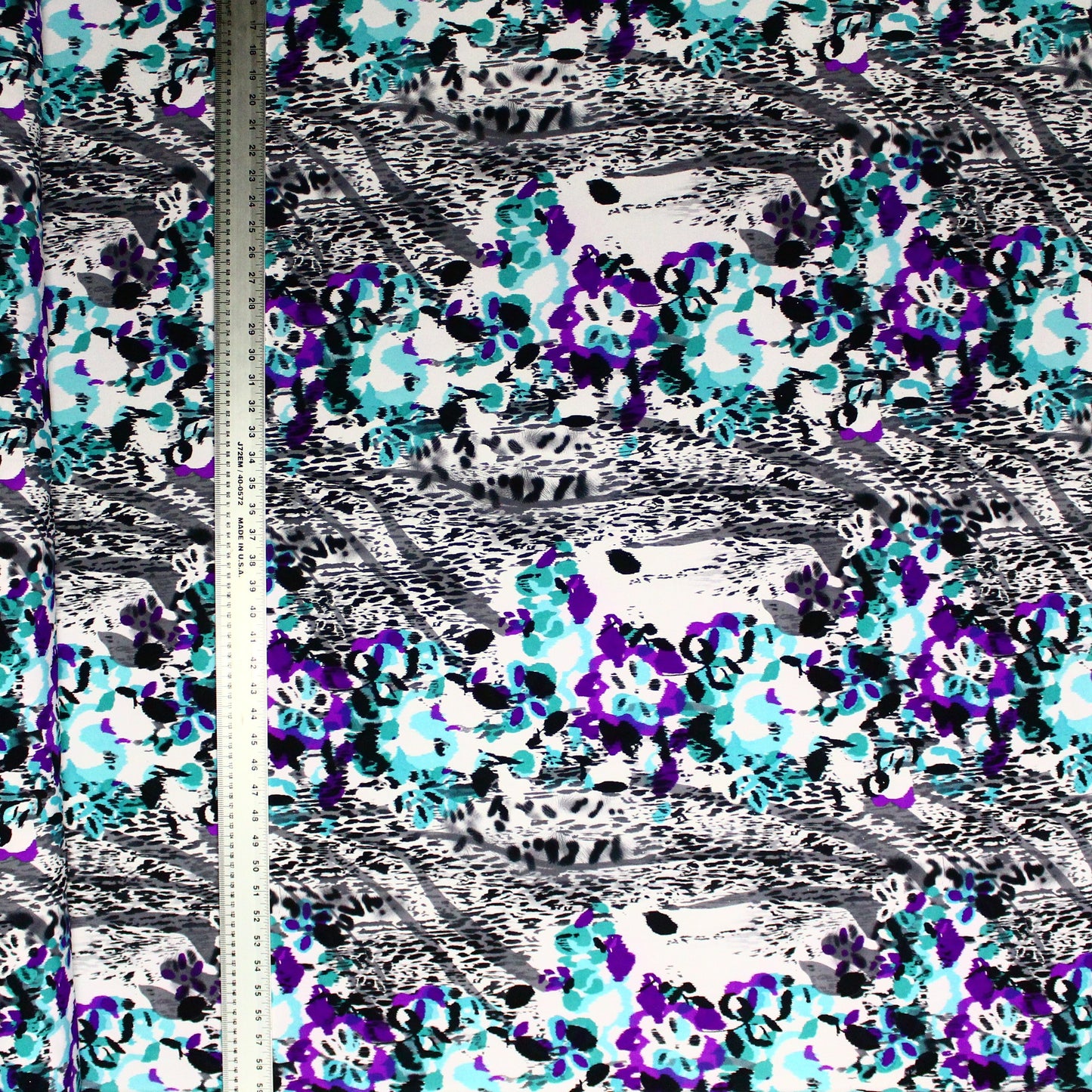 Water Color Flowers with Animal Print